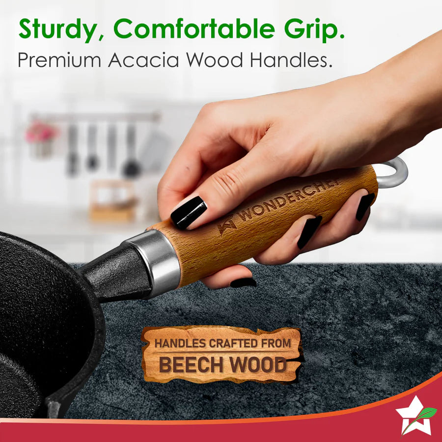 Wonderchef Ferro Light-weight Cast-iron Tadka Pan 11cm