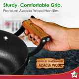 Wonderchef Pre-Seasoned Ferro Light Kadhai  24cm ,2.3L