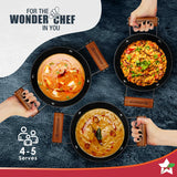 Wonderchef Pre-Seasoned Ferro Light Kadhai  24cm ,2.3L