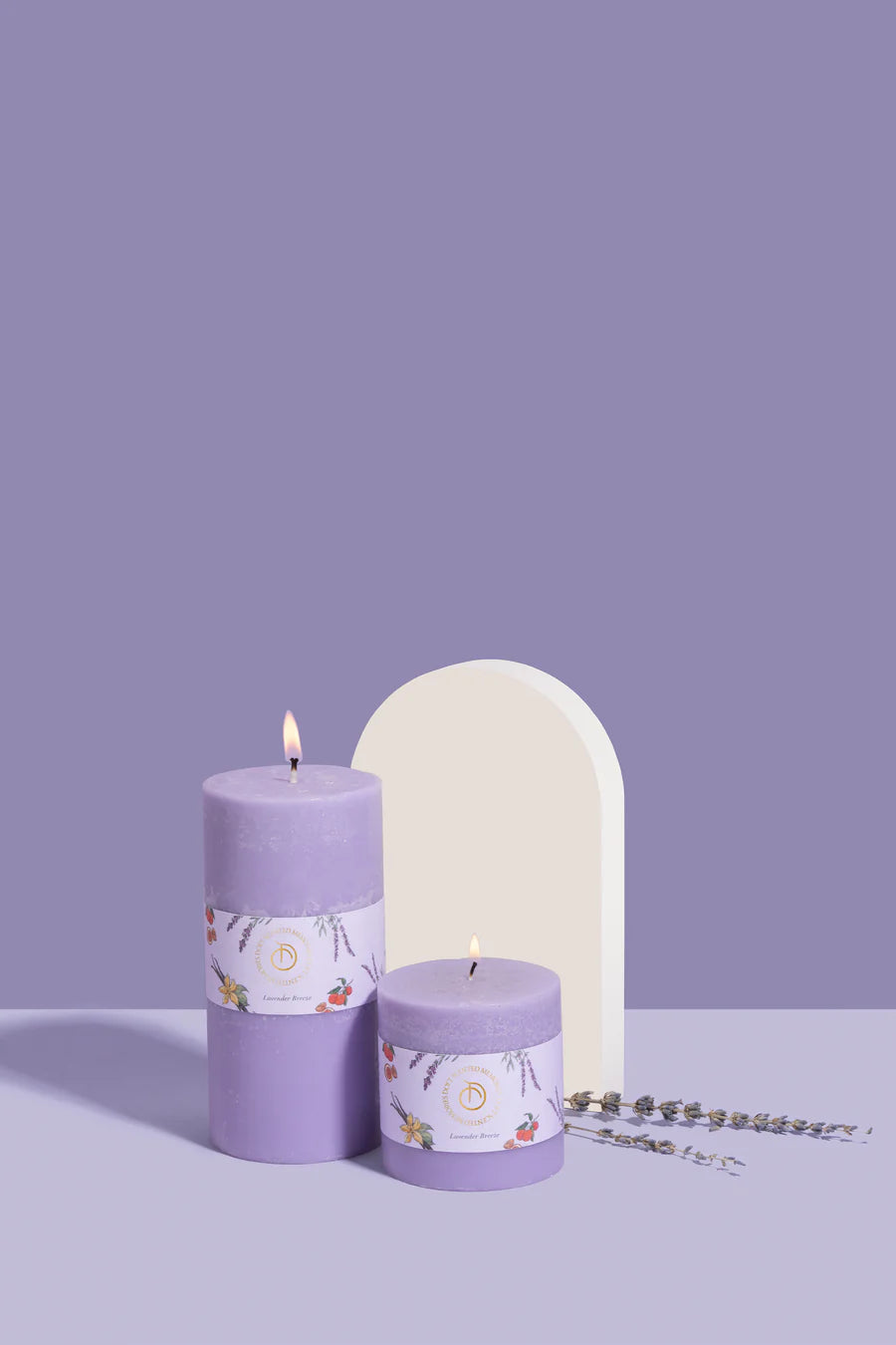 Doft Pillar Candle | Purple | Lavender Breeze