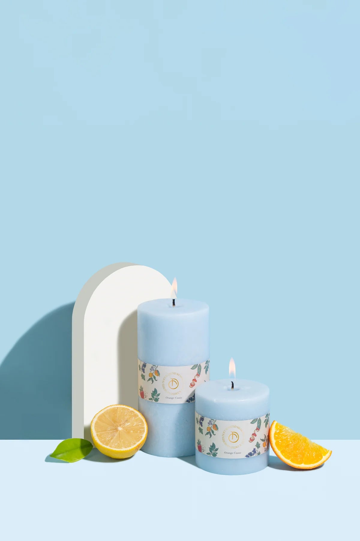 Doft Pillar Candle | Blue | Orange Cassis