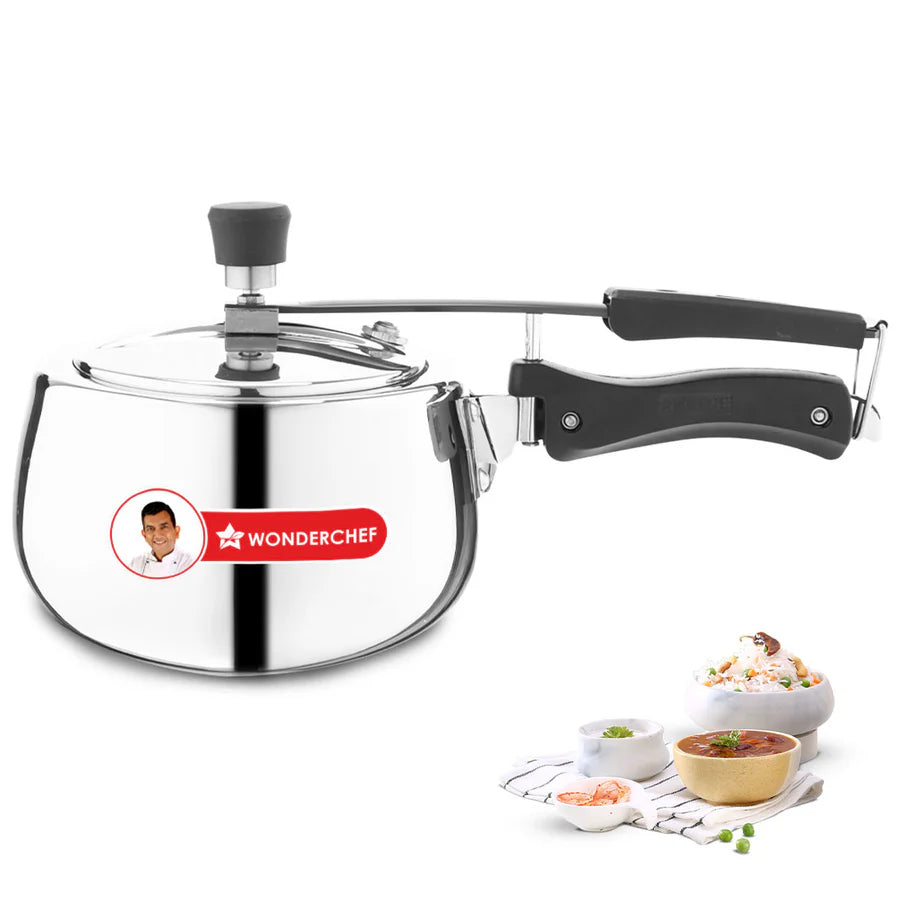 Wonderchef  Nigella Triply Stainless Steel Inner Lid Pressure Cooker 2L