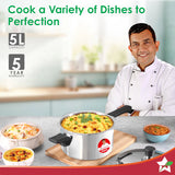Wonderchef Nigella Triply Stainless Steel Outer Lid Pressure Cooker