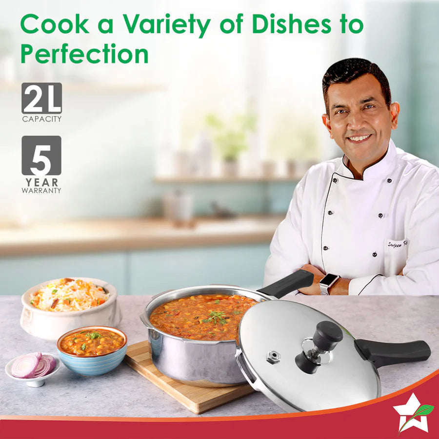 Wonderchef Nigella Triply Stainless Steel Outer Lid Pressure Cooker