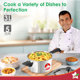 Wonderchef Nigella Triply Stainless Steel Outer Lid Pressure Cooker