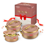 Milton Insignia Casserole Brown Jr Set of 3 - 400 ML/ 750 ML/ 1250 ML