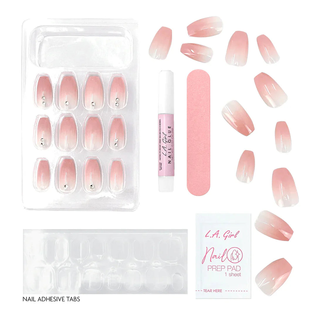 L.A. Girl Luxe Shine Nail Fave Artificial Nail Tips-Into You -28 Pc Kit
