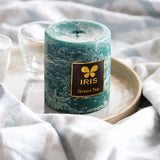 IRIS Green Tea Aromatic Pillar Candle 220gm