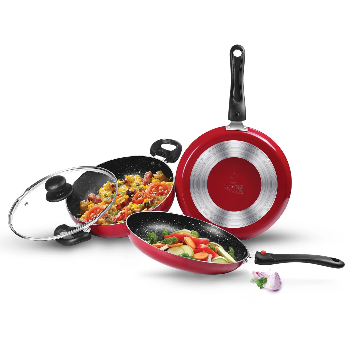 Milton Kitchen Pride Cookware Maroon Set of 3