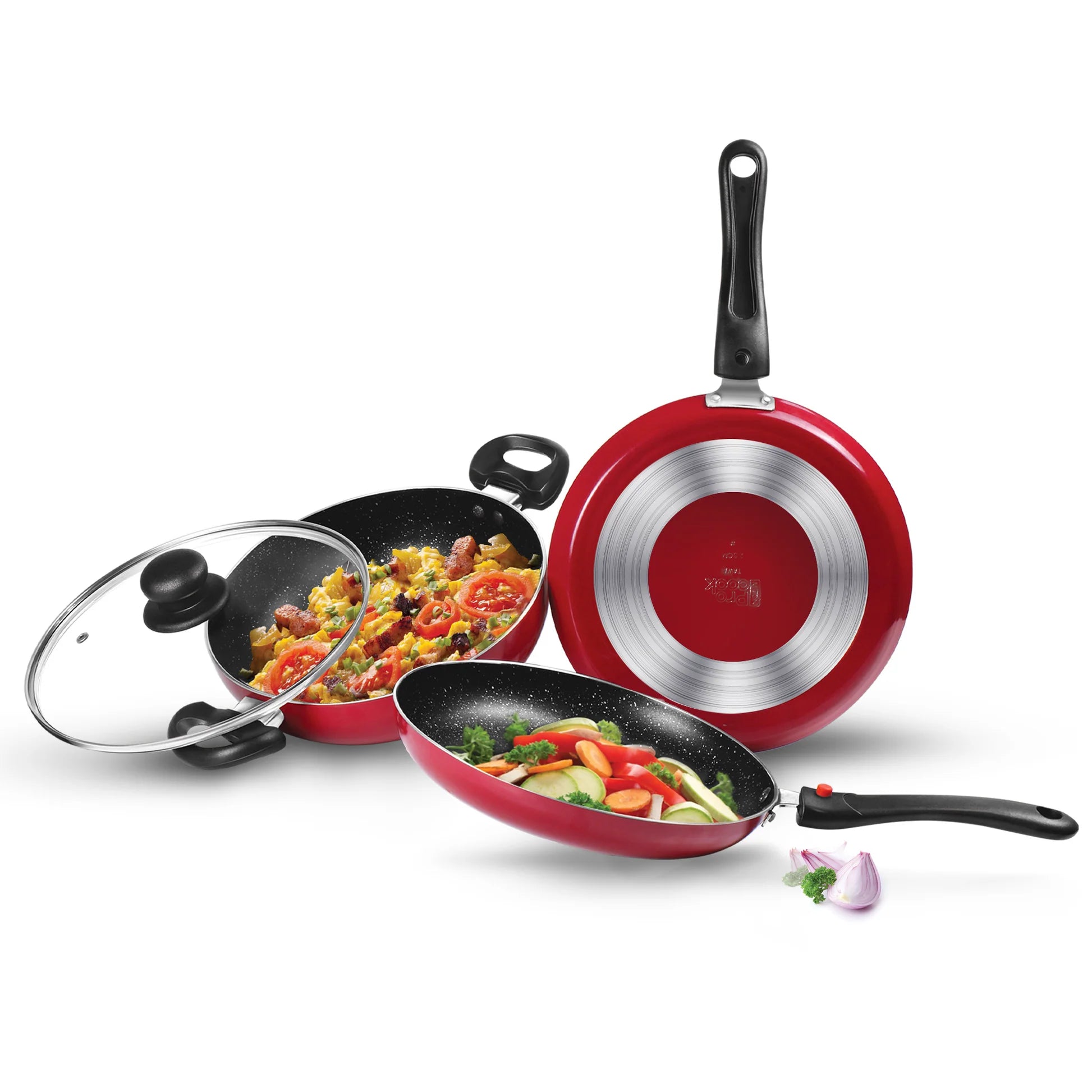 Milton Kitchen Pride Cookware Maroon Set of 3