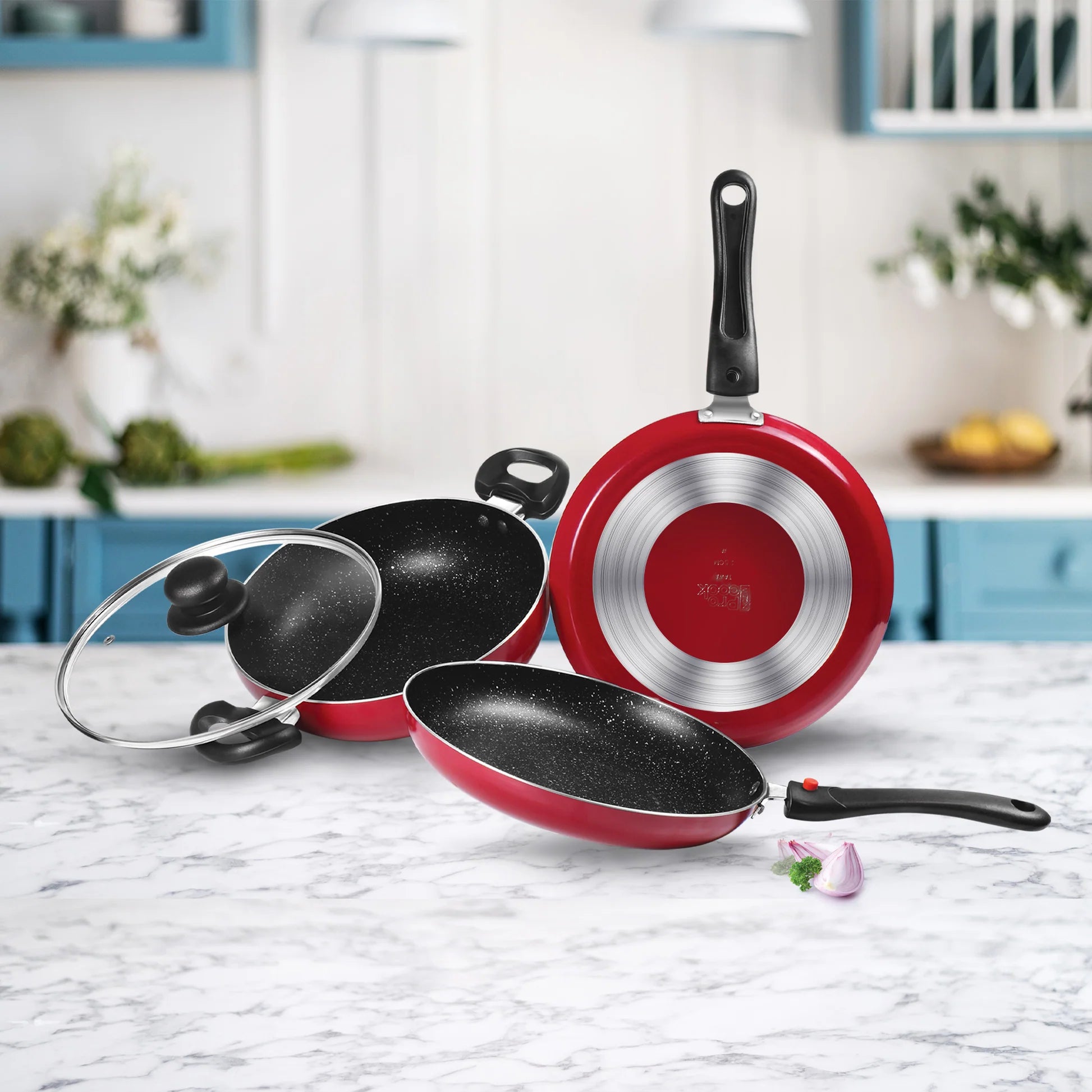 Milton Kitchen Pride Cookware Maroon Set of 3