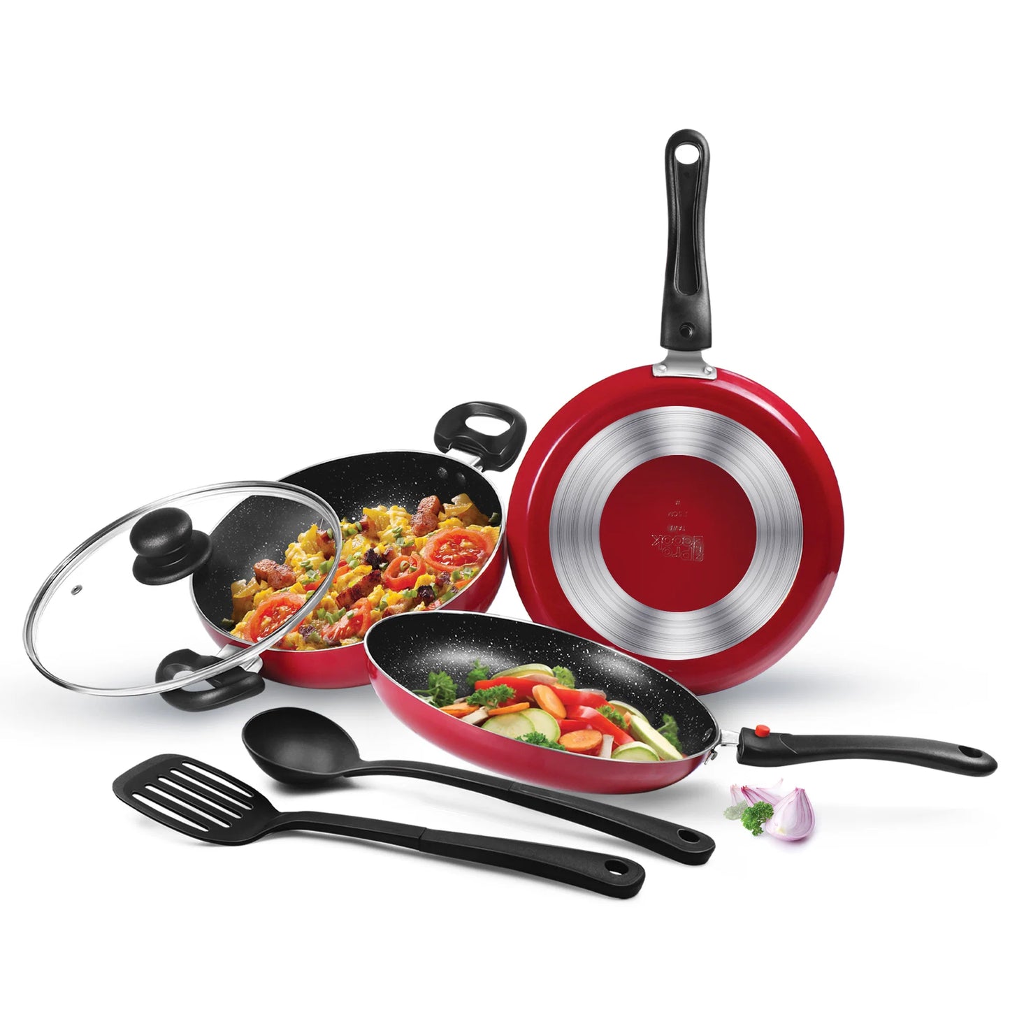 Milton Kitchen Pride Cookware Maroon Set of 5