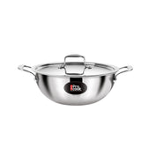 Milton Triply Stainless Steel Kadhai with Lid