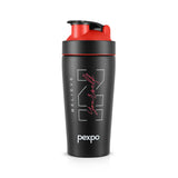 Pexpo Kayo Plus Printed Stainless Steel Shaker Black+Red - Believe Print 500 ML