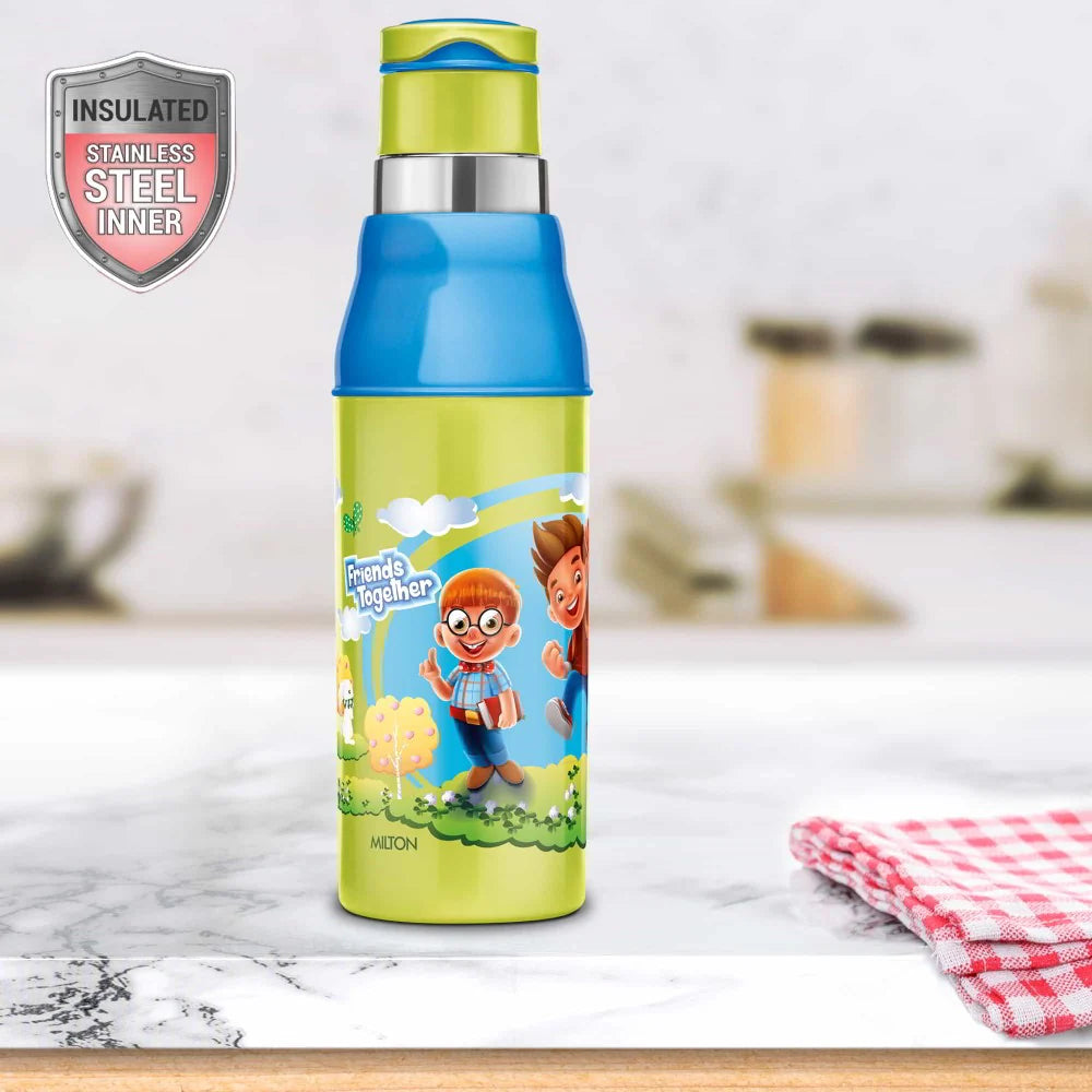 Milton Kool Steelight Stainless Steel Bottle Green 400ML