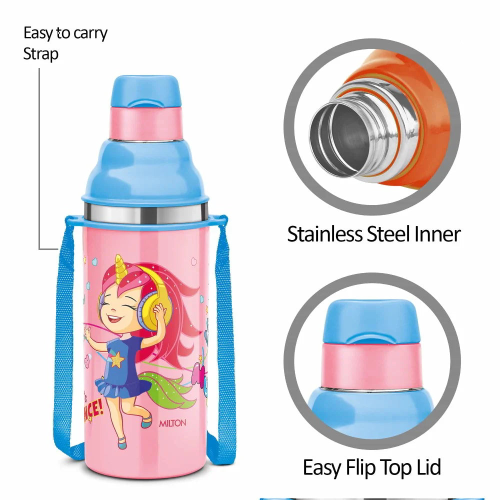 Milton Kool Stunner Kids Water Bottle Pink 600ML
