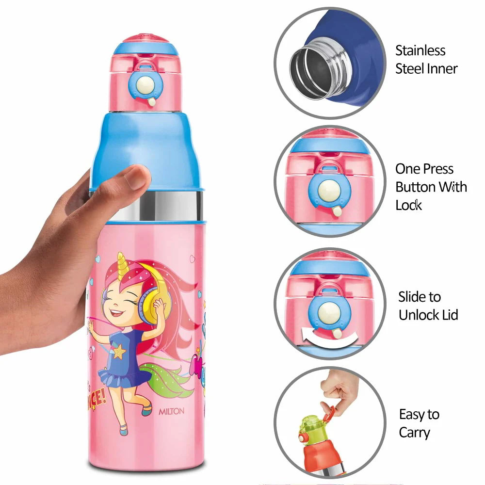 Milton Kool Stunner Kids Water Bottle Pink 400ML