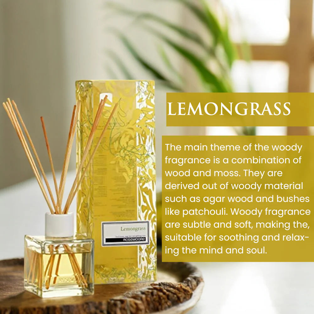 Rosemoore Lemongrass Scented Reed Diffuser 200 ml