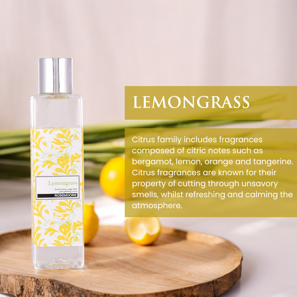 Rosemore Lemongrass Scented Reed Diffuser Refill Oil 200 ml