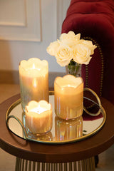 Doft Sacred Lotus - Cylinder Candle | White & Gold | Citrus Grove