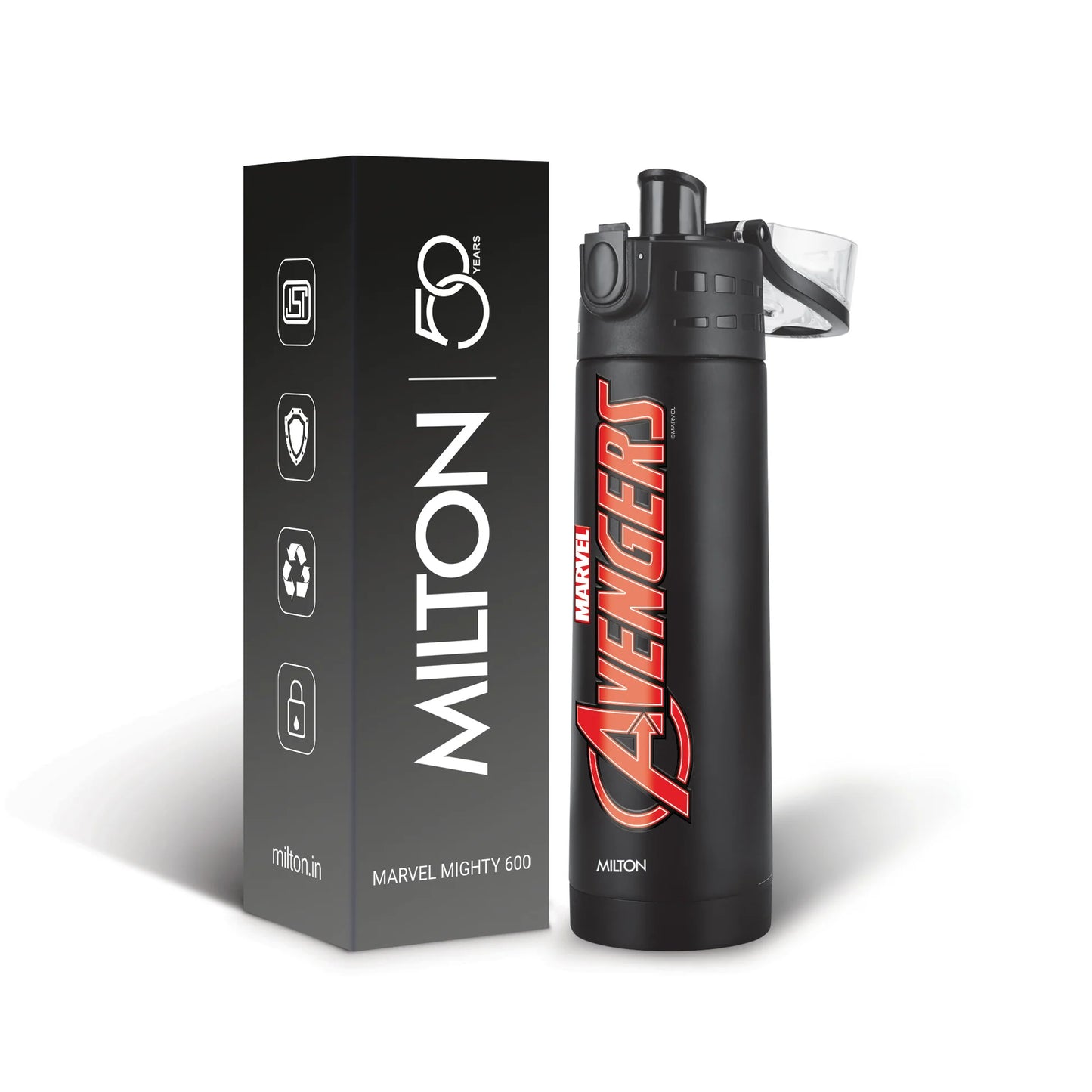Milton Marvel Mighty Avengers Thermosteel Bottle Black 750ML