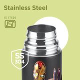 Milton Marvel Mighty Iron Man Thermosteel Bottle Black 750ML