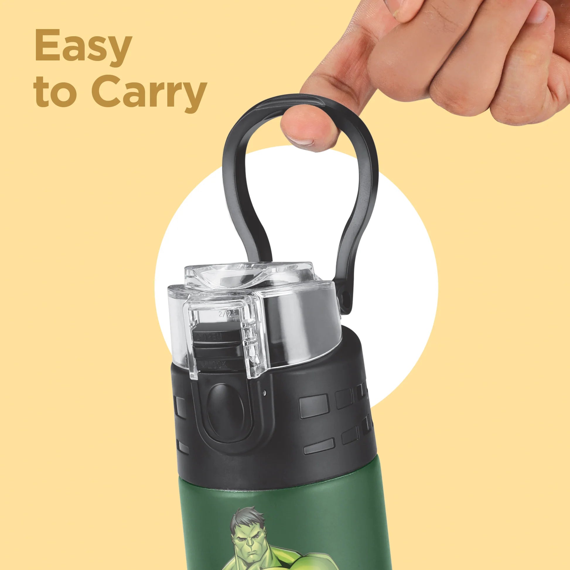 Milton Marvel Mighty Hulk Thermosteel Bottle Green 750ML