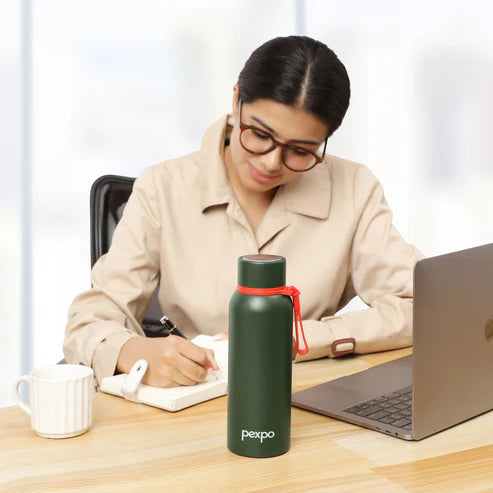 Pexpo Bravo Thermo Steel Bottle | Tri-Ply Vacuum Insulated Hot & Cold Flask