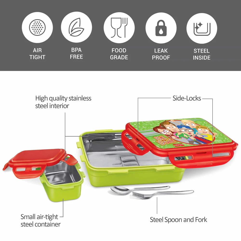 Milton Mini Fun Treat Steel Tiffin Green