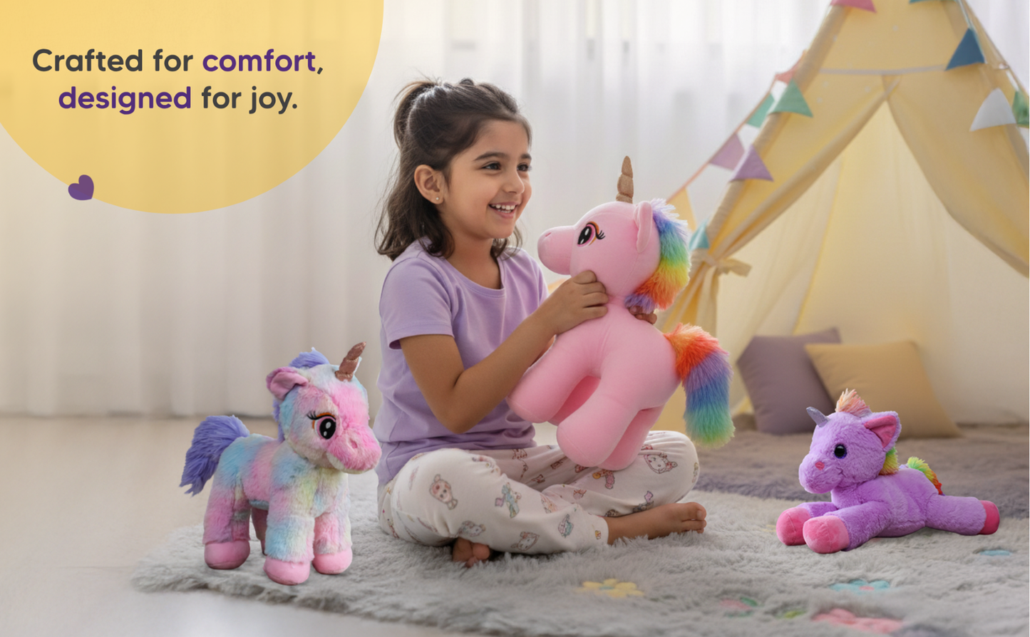 Mirada Floppy Unicorn Toy - 45cm