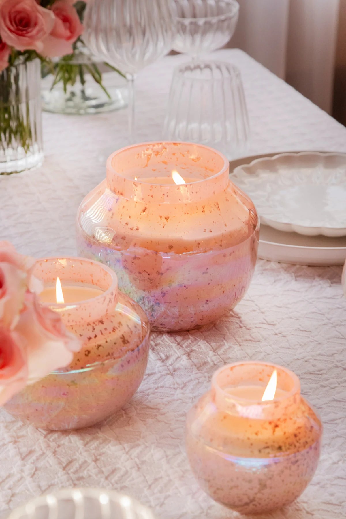 Doft Earthy Glow - Lid Jar Candle | Pink | Garden Rhapsody
