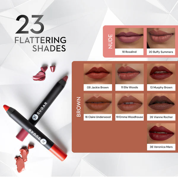 Sugar Matte As Hell Crayon Lipstic Cherry Darling