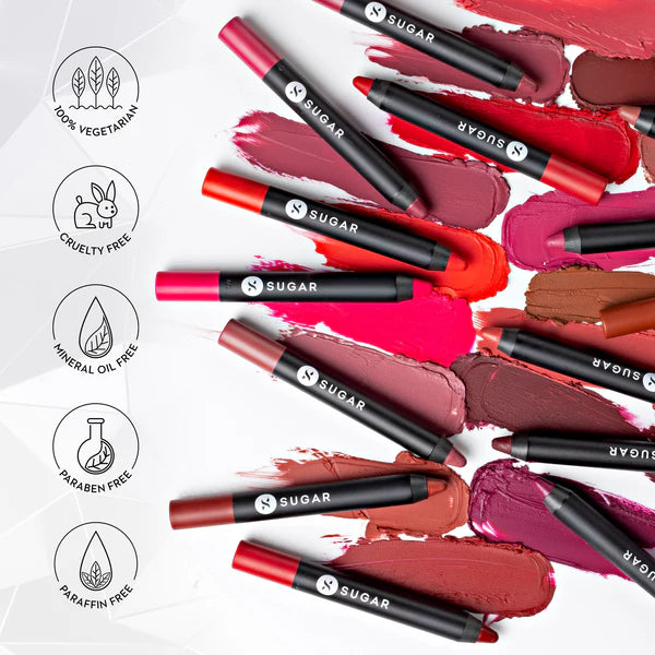 Sugar Matte As Hell Crayon Lipstic Cherry Darling