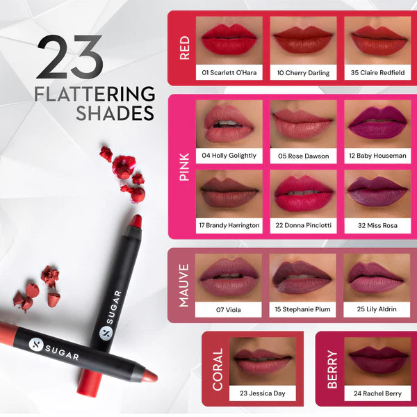 Sugar Matte As Hell Crayon Lipstic Cherry Darling
