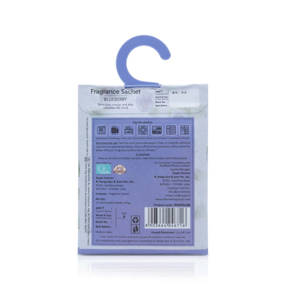 IRIS Blue Berry Fragrance Sachet 10 gm