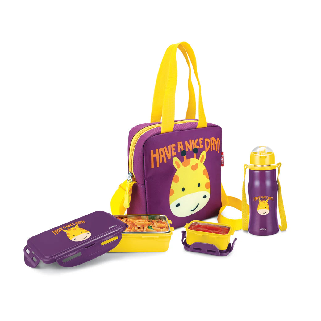 Milton Kidz Combo Tiffin Box Purple