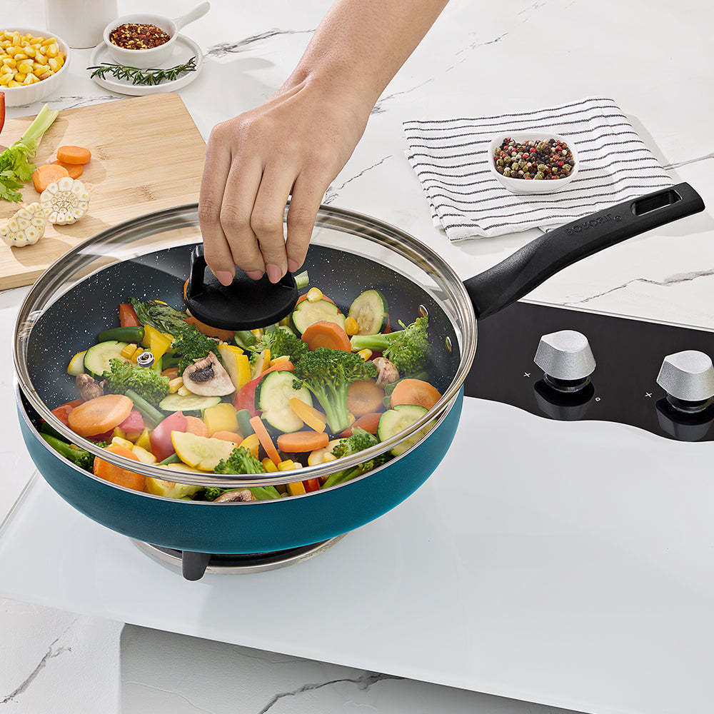 Borosil  Pro Chef Nonstick Deep Pan with Lid