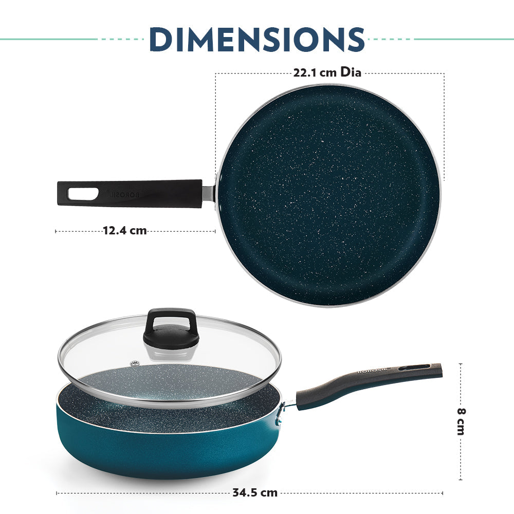 Borosil  Pro Chef Nonstick Deep Pan with Lid