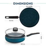 Borosil  Pro Chef Nonstick Deep Pan with Lid