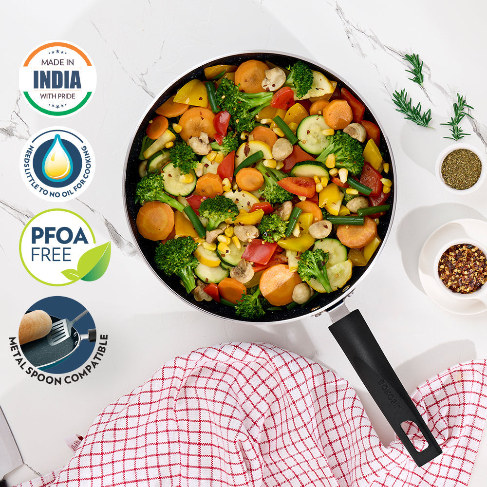 Borosil  Pro Chef Nonstick Deep Pan with Lid