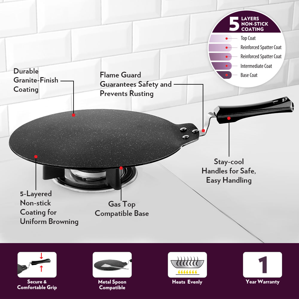 Borosil Granito Nonstick Dosa Tawa 31CM