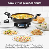 Borosil Granito Nonstick Kadhai with Lid