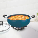 Borosil Pro Chef Nonstick Kadhai with Lid