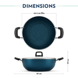 Borosil Pro Chef Nonstick Kadhai with Lid