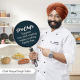 Borosil Pro Chef Nonstick Kadhai with Lid