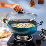Borosil Pro Chef Nonstick Kadhai with Lid