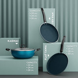 Borosil Pro Chef Nonstick Kadhai with Lid