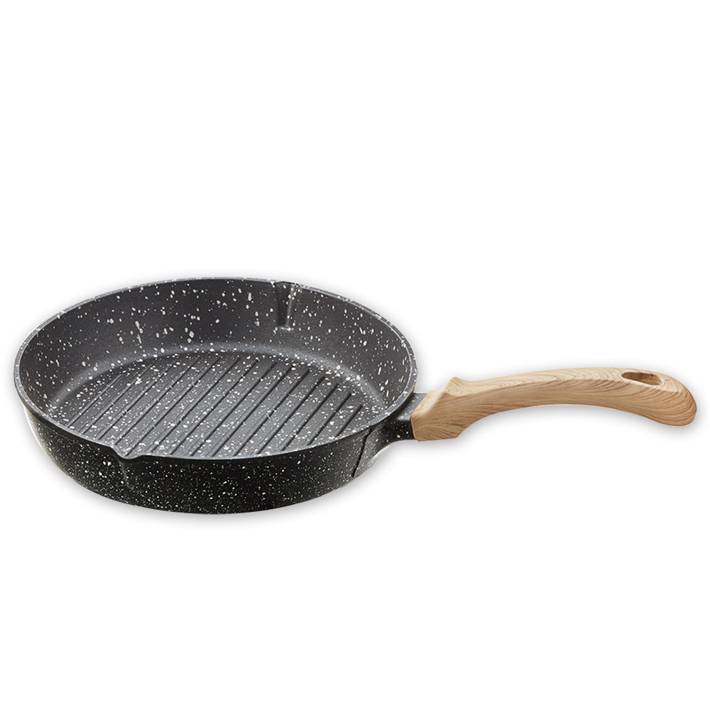 Borosil Vajra Nonstick Round Grill Fry Pan 24CM