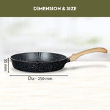 Borosil Vajra Nonstick Round Grill Fry Pan 24CM
