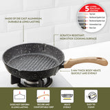 Borosil Vajra Nonstick Round Grill Fry Pan 24CM